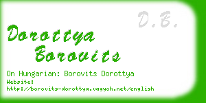 dorottya borovits business card